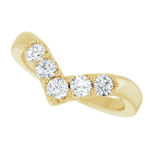 
                  
                    14K Yellow 1/2 CTW Natural Diamond Contour Band
                  
                