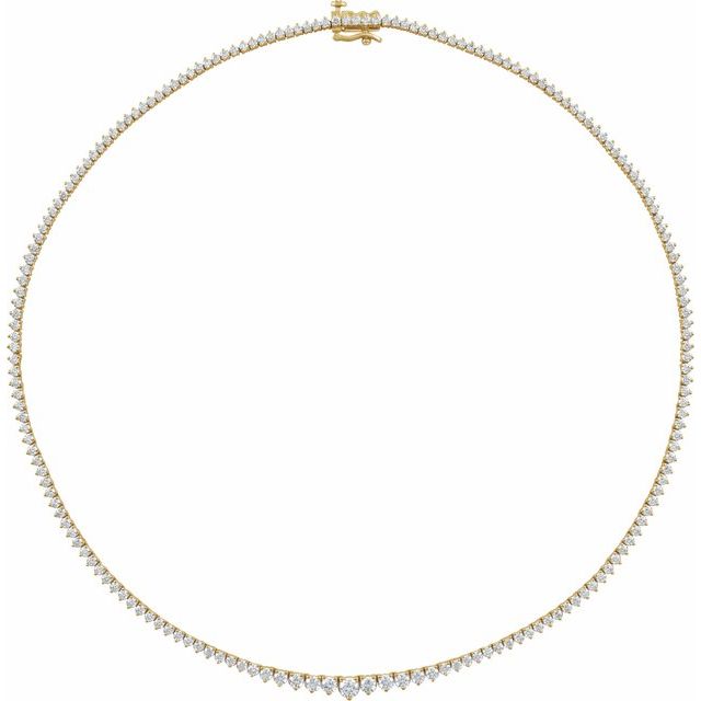14K Yellow 6 5/8 CTW Lab-Grown Diamond 16 1/2" Line Necklace