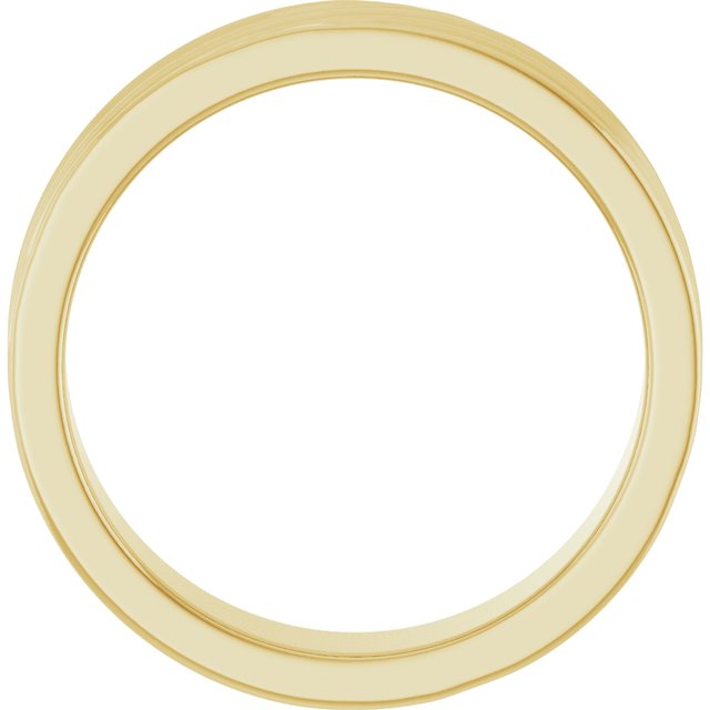 14K Yellow 6 mm Textured Band Size 10