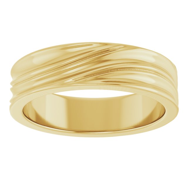 
                  
                    14K Yellow 6 mm Textured Band Size 10
                  
                