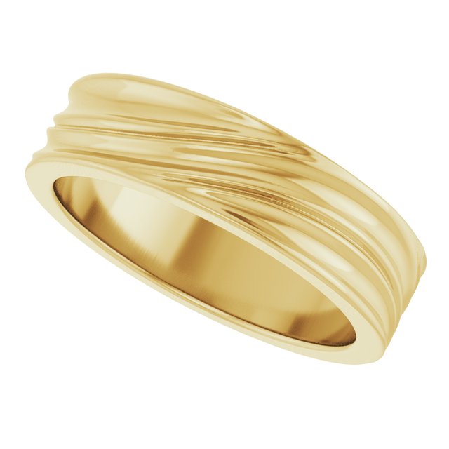 
                  
                    14K Yellow 6 mm Textured Band Size 10
                  
                