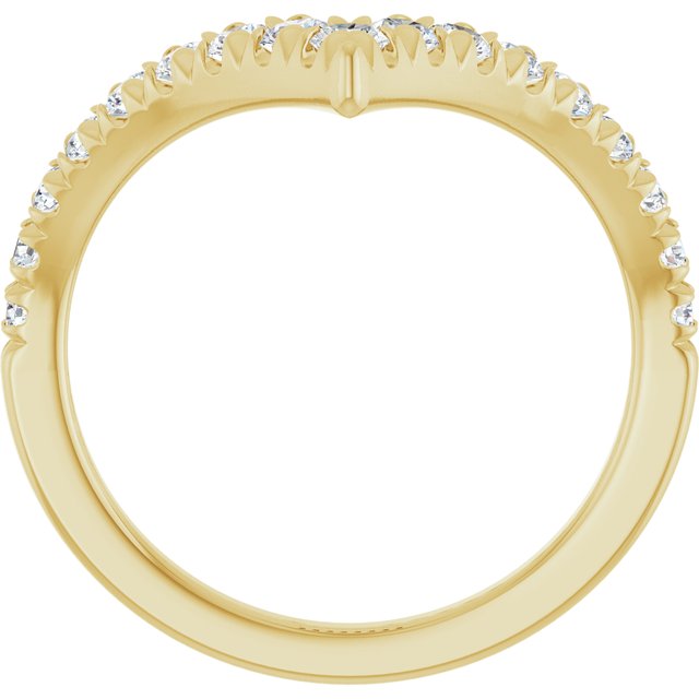 14K Yellow 1/2 CTW Natural Diamond Contour Band