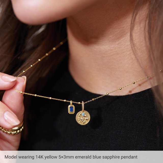 
                  
                    14K Yellow Natural Aquamarine Pendant
                  
                