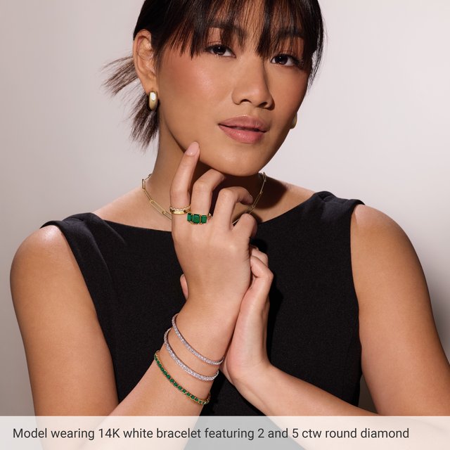 
                  
                    14K White 12 CTW Lab-Grown Diamond Line 7" Bracelet
                  
                