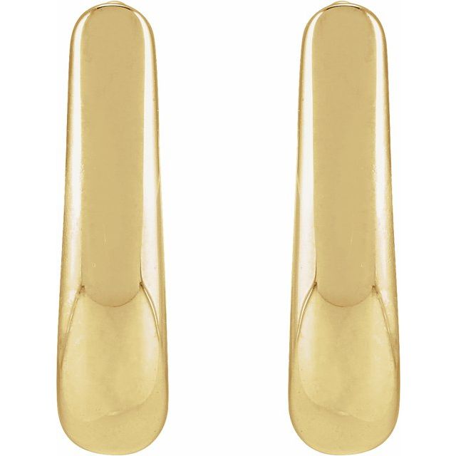 14K Yellow Hinged 15 mm Hoop Earrings