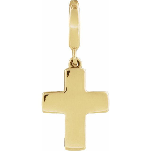14K Yellow Cross Charm/Pendant