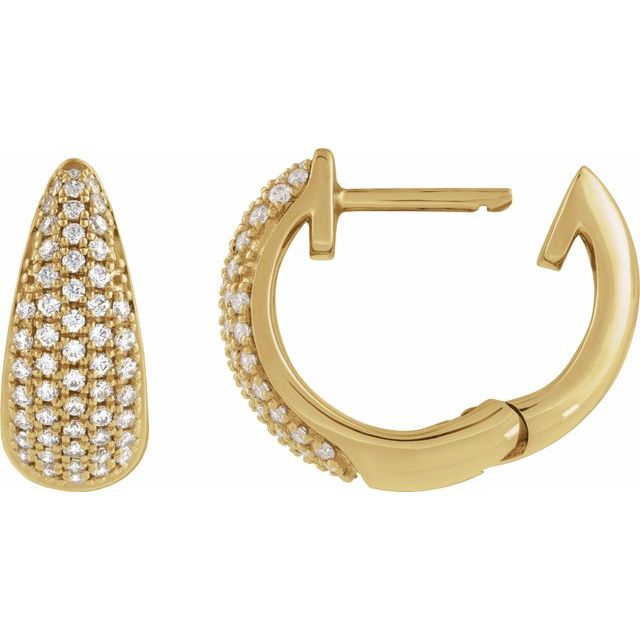 
                  
                    14K Yellow 1/2 CTW Natural Diamond Hinged 14.75 mm Hoop Earrings
                  
                