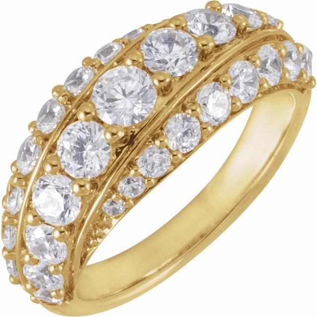 14K Yellow 2 1/4 CTW Lab-Grown Diamond Ring