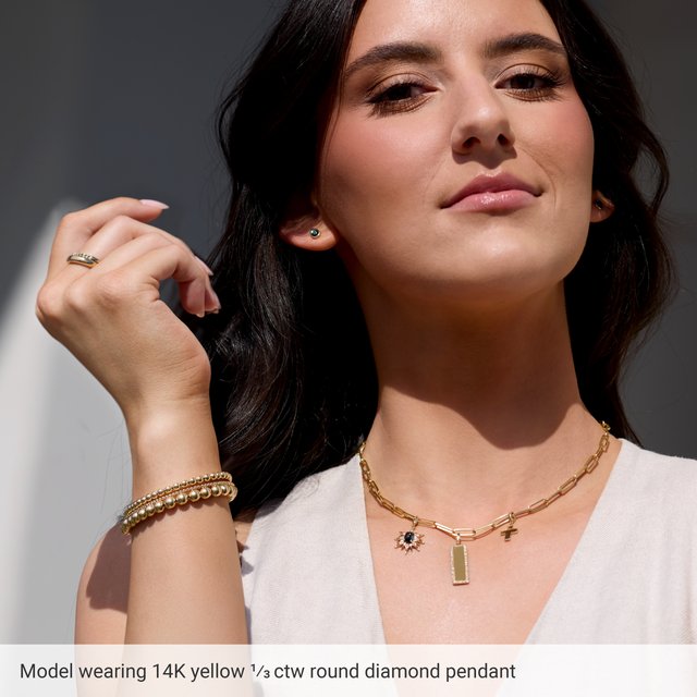 
                  
                    14K Yellow Engravable 1/3 CTW Natural Diamond Bar Charm/Pendant
                  
                