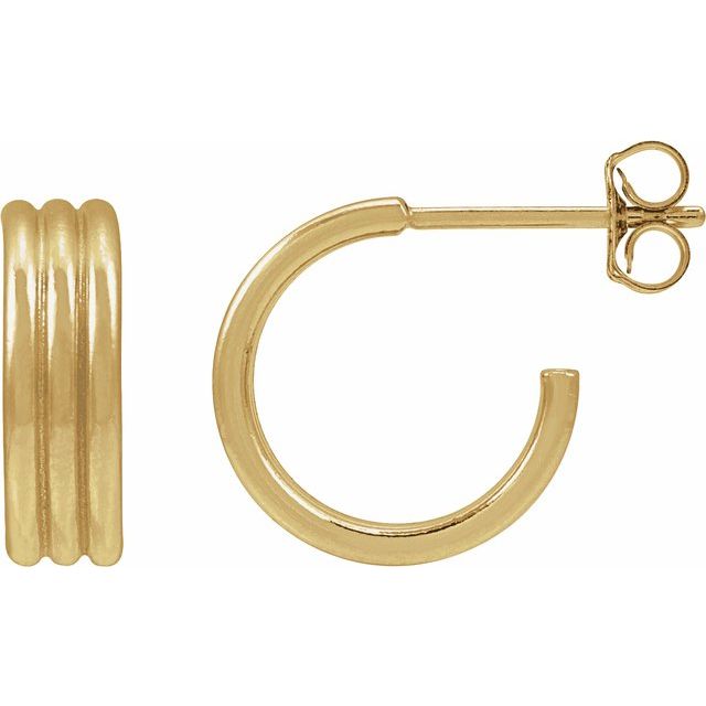 14K Yellow Gold-Filled 12 mm Hoop Earrings