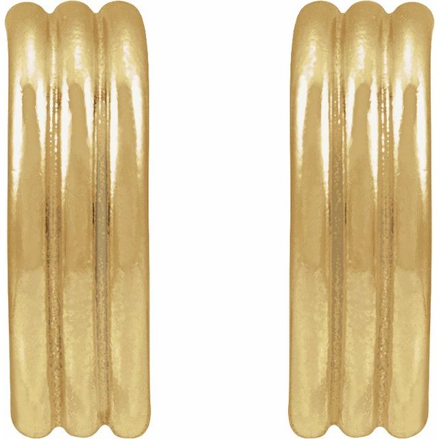 14K Yellow Gold-Filled 12 mm Hoop Earrings
