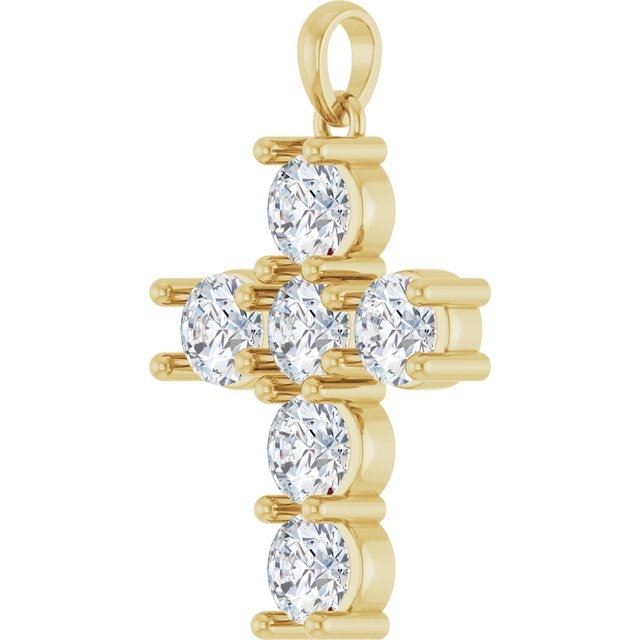 
                  
                    14K Yellow 2 CTW Lab-Grown Diamond Cross Pendant
                  
                
