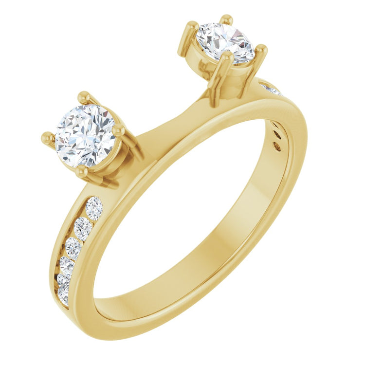 5/8 ct Lab-Grown Diamond Wrap-Style Band in 14K Yellow Gold