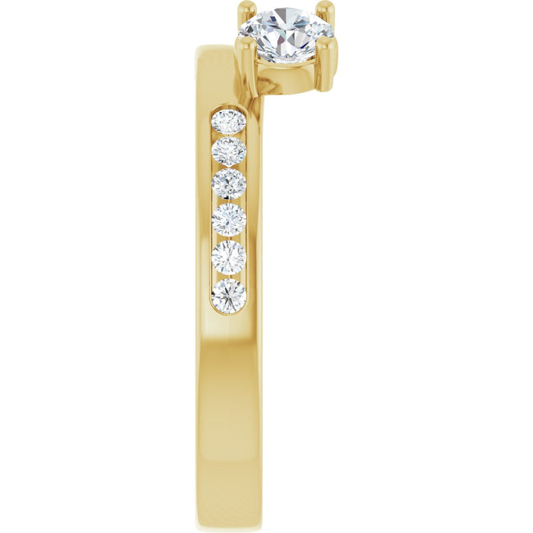 5/8 ct Lab-Grown Diamond Wrap-Style Band in 14K Yellow Gold