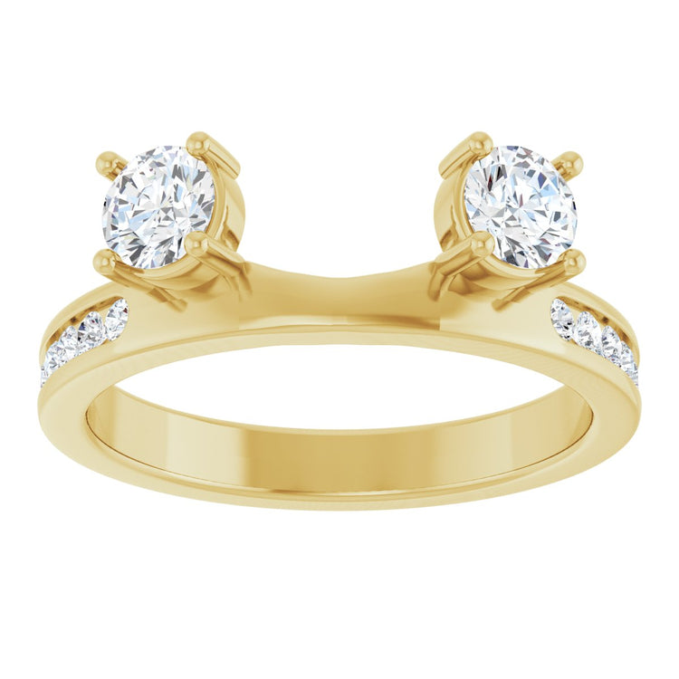 5/8 ct Lab-Grown Diamond Wrap-Style Band in 14K Yellow Gold