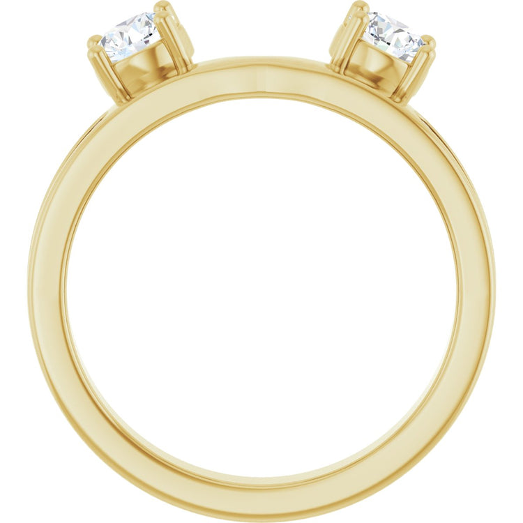 5/8 ct Lab-Grown Diamond Wrap-Style Band in 14K Yellow Gold