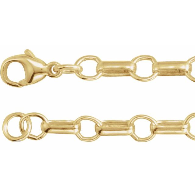 14K Yellow Gold 5.3 mm Paperclip-Style 18