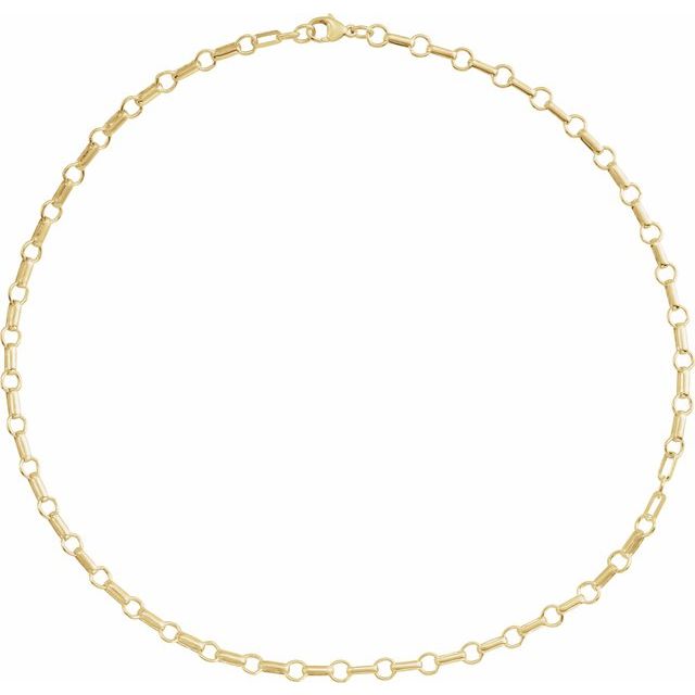14K Yellow Gold 5.3 mm Paperclip-Style 18