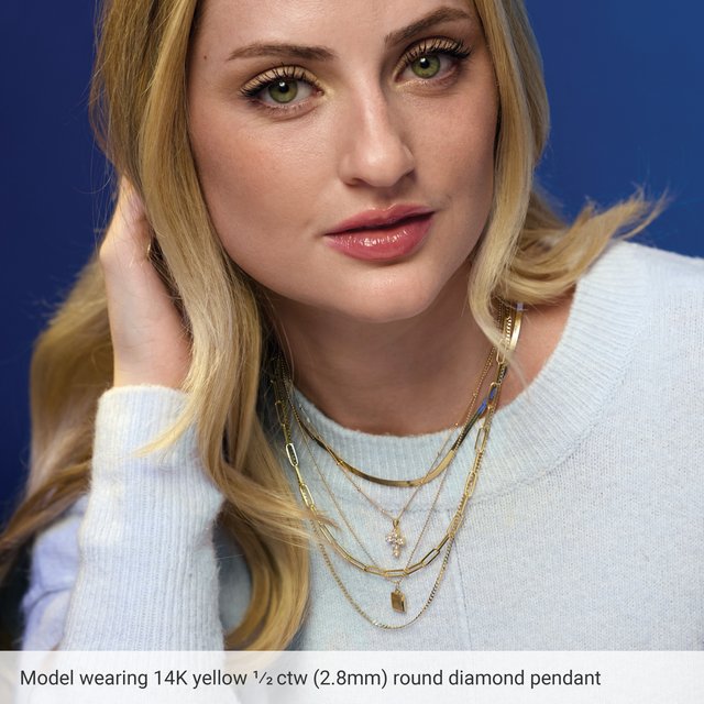 
                  
                    14K Yellow 1/2 CTW Lab-Grown Diamond Cross Pendant
                  
                