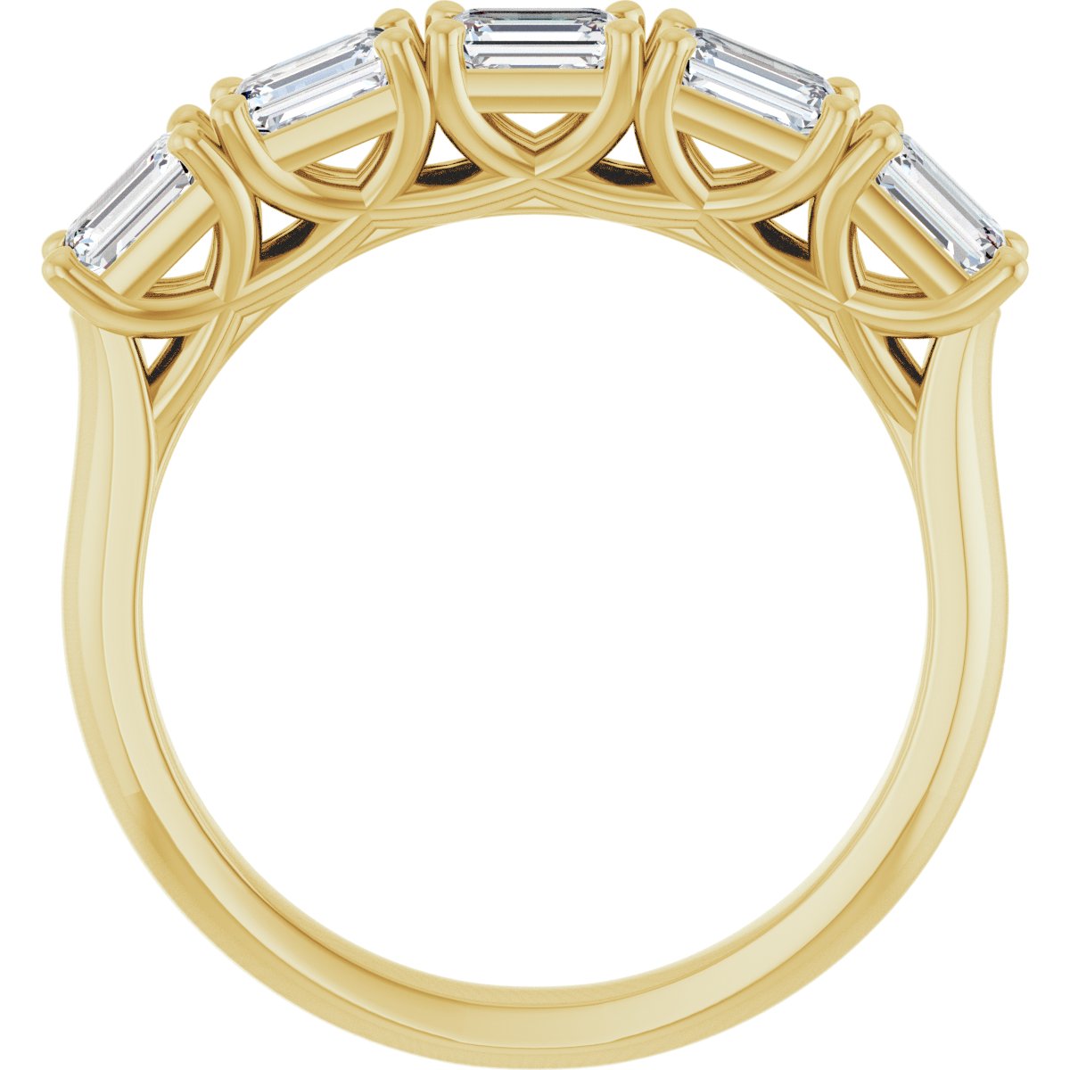 1 1/4 ct Lab-Grown Diamond Anniversary Band in 14K Yellow Gold — view 2