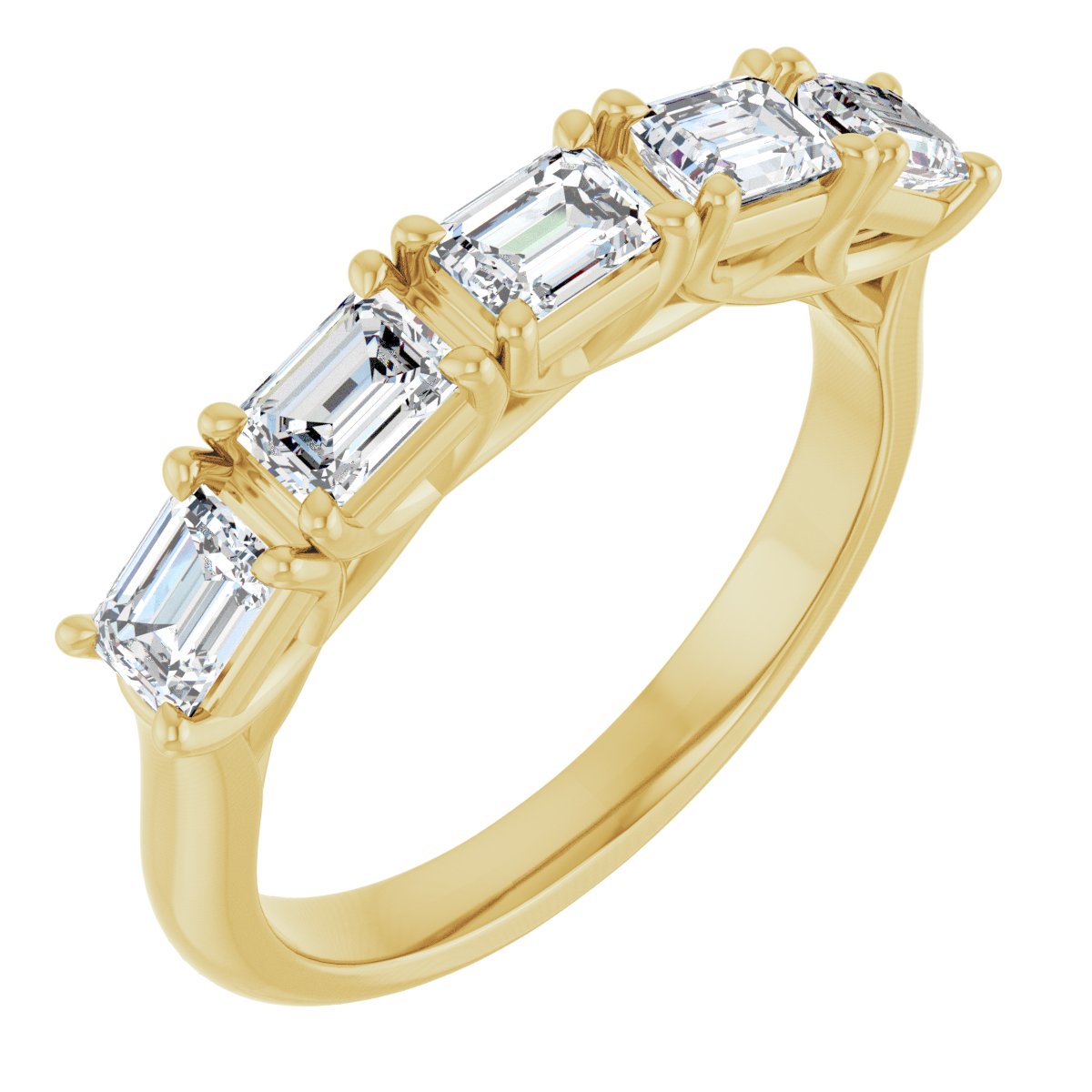 1 1/4 ct Lab-Grown Diamond Anniversary Band in 14K Yellow Gold