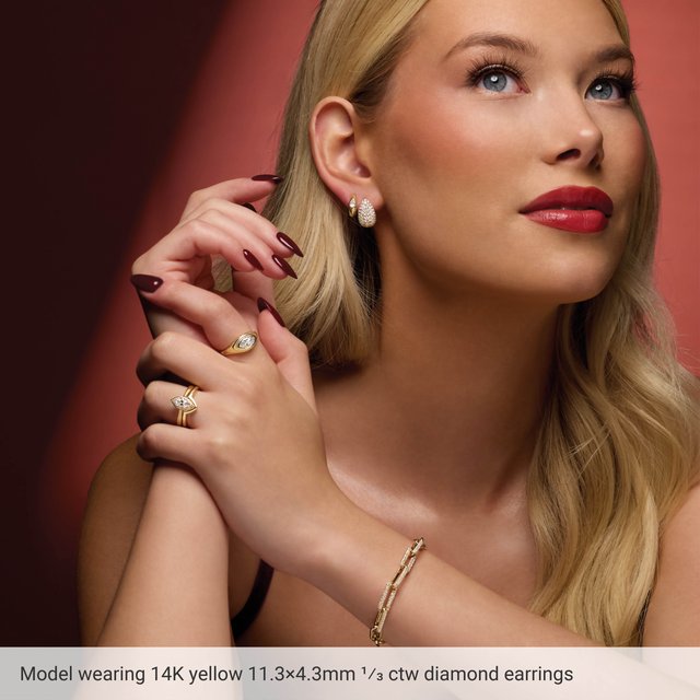 
                  
                    14K Yellow 1/3 CTW Lab-Grown Diamond 11.3 mm Hoop Earrings
                  
                