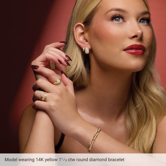 
                  
                    14K Yellow 1 1/2 CTW Lab-Grown Diamond Paperclip-Style 7" Bracelet
                  
                