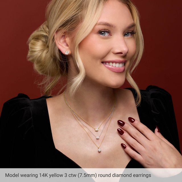 
                  
                    14K Yellow 3 CTW Lab-Grown Diamond Stud Earrings
                  
                