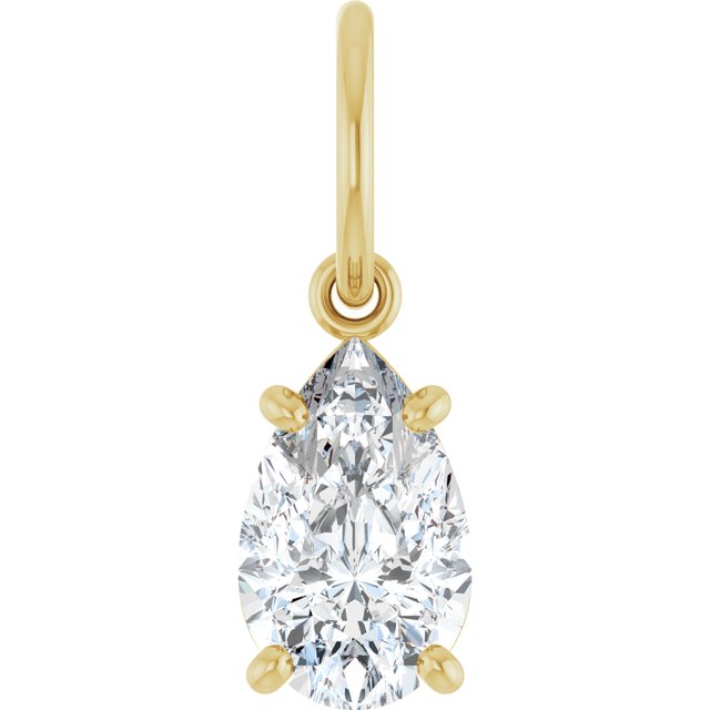 3/4 ct Lab-Grown Diamond Charm/Pendant in 14K Yellow Gold