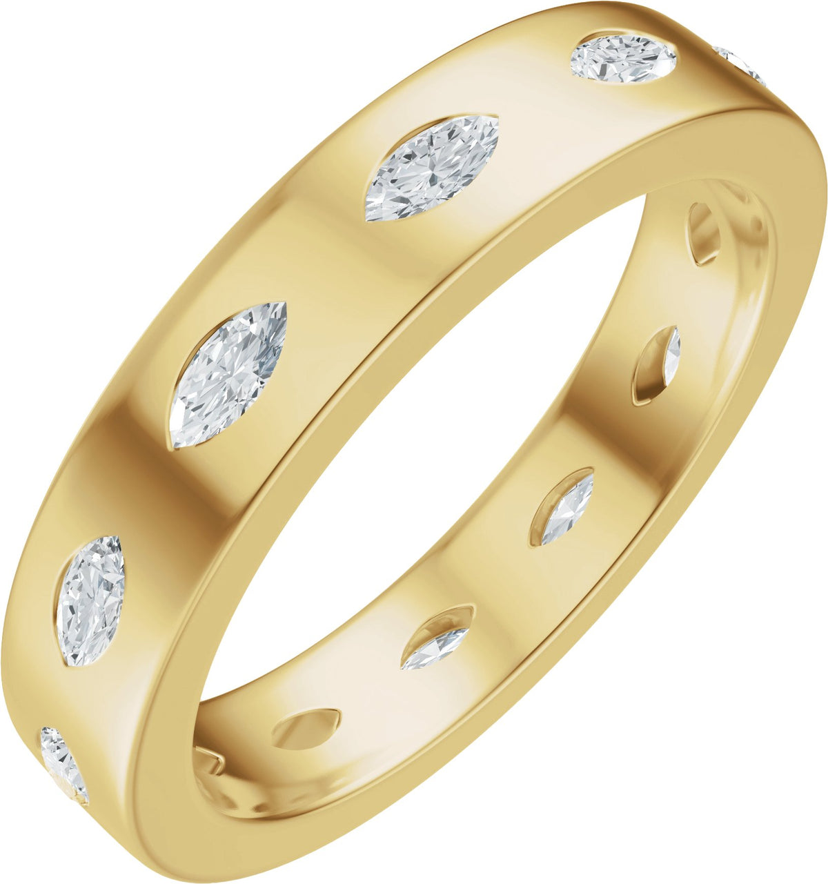 14K Yellow Gold 5/8 CTW Natural Diamond Eternity Band