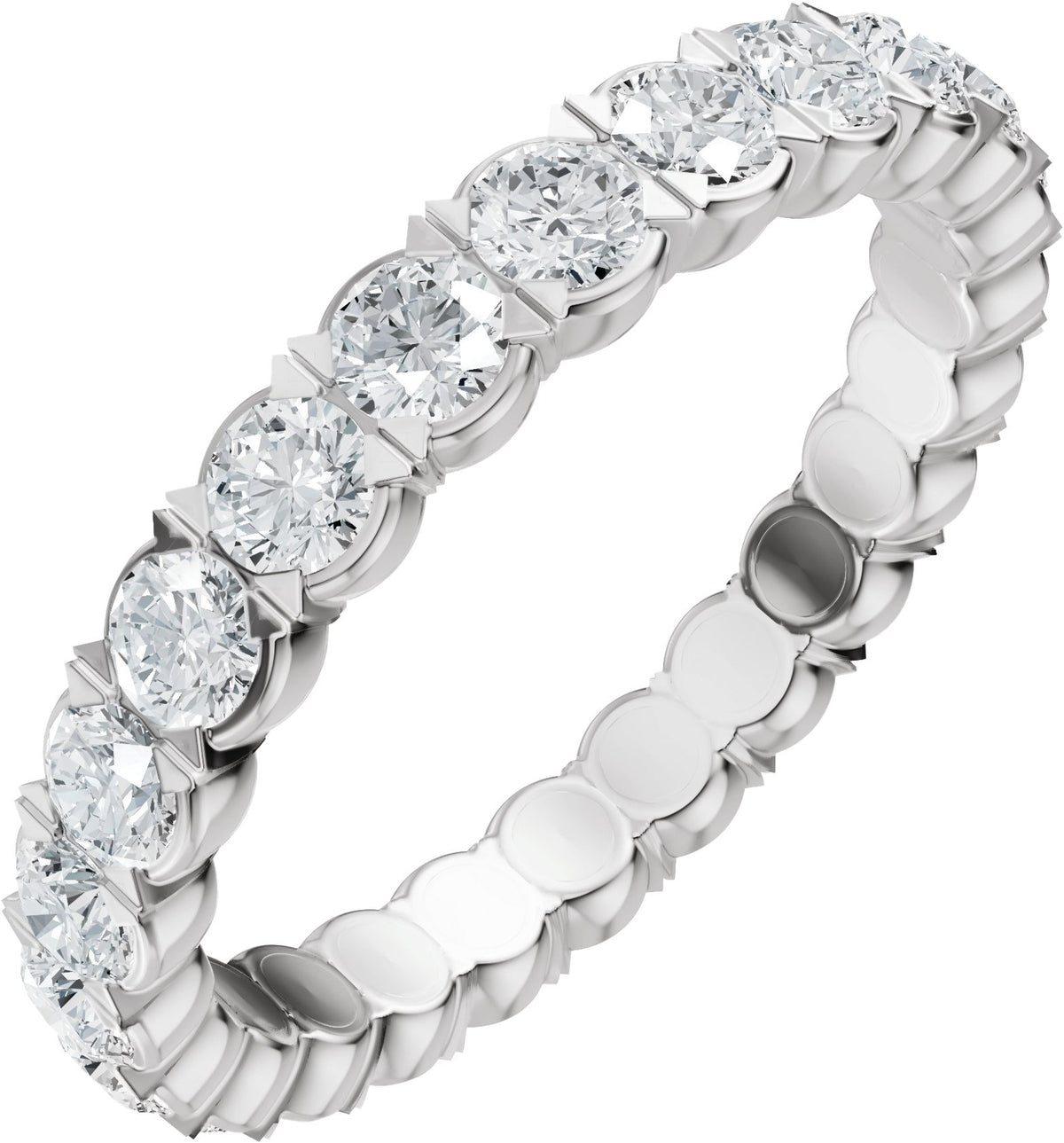 14K White Gold 1 3/4 CTW Lab-Grown Diamond Eternity Band Size 8