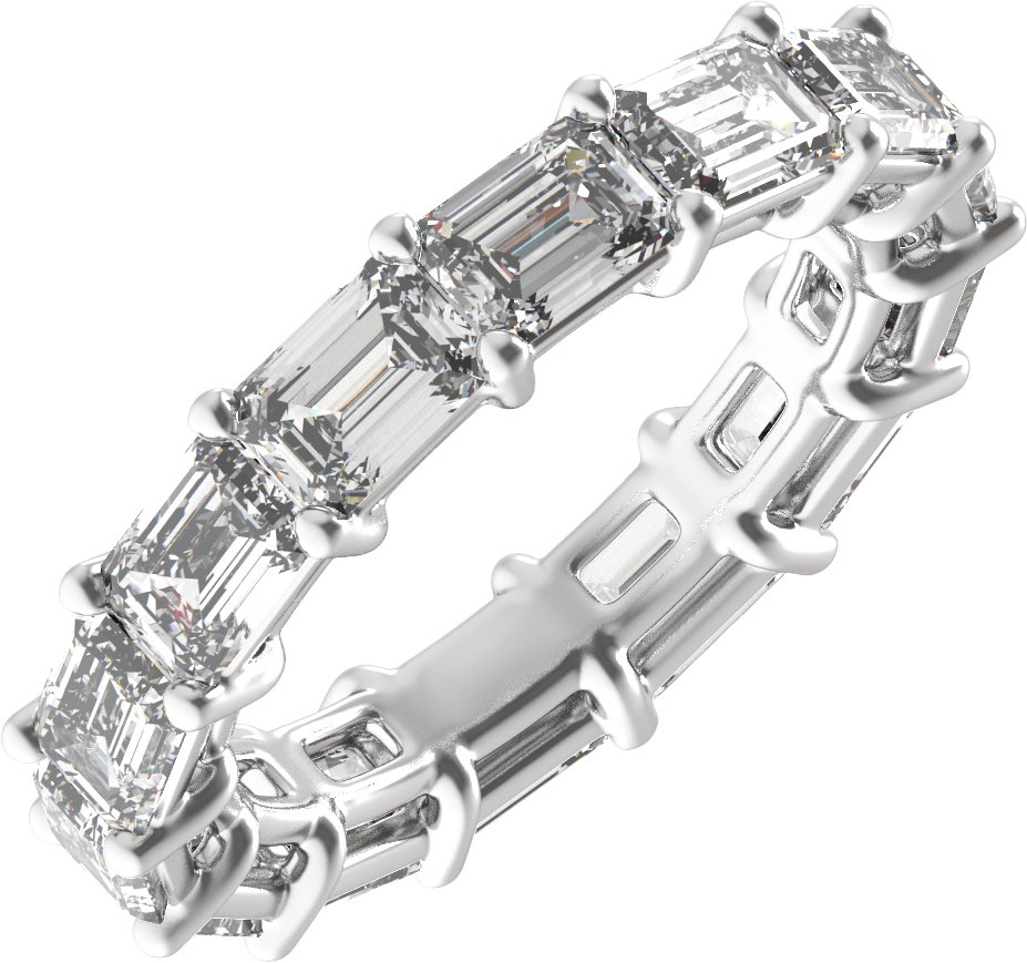 14K White Gold 5 7/8 CTW Lab-Grown Diamond Low Profile Eternity Band Size 7