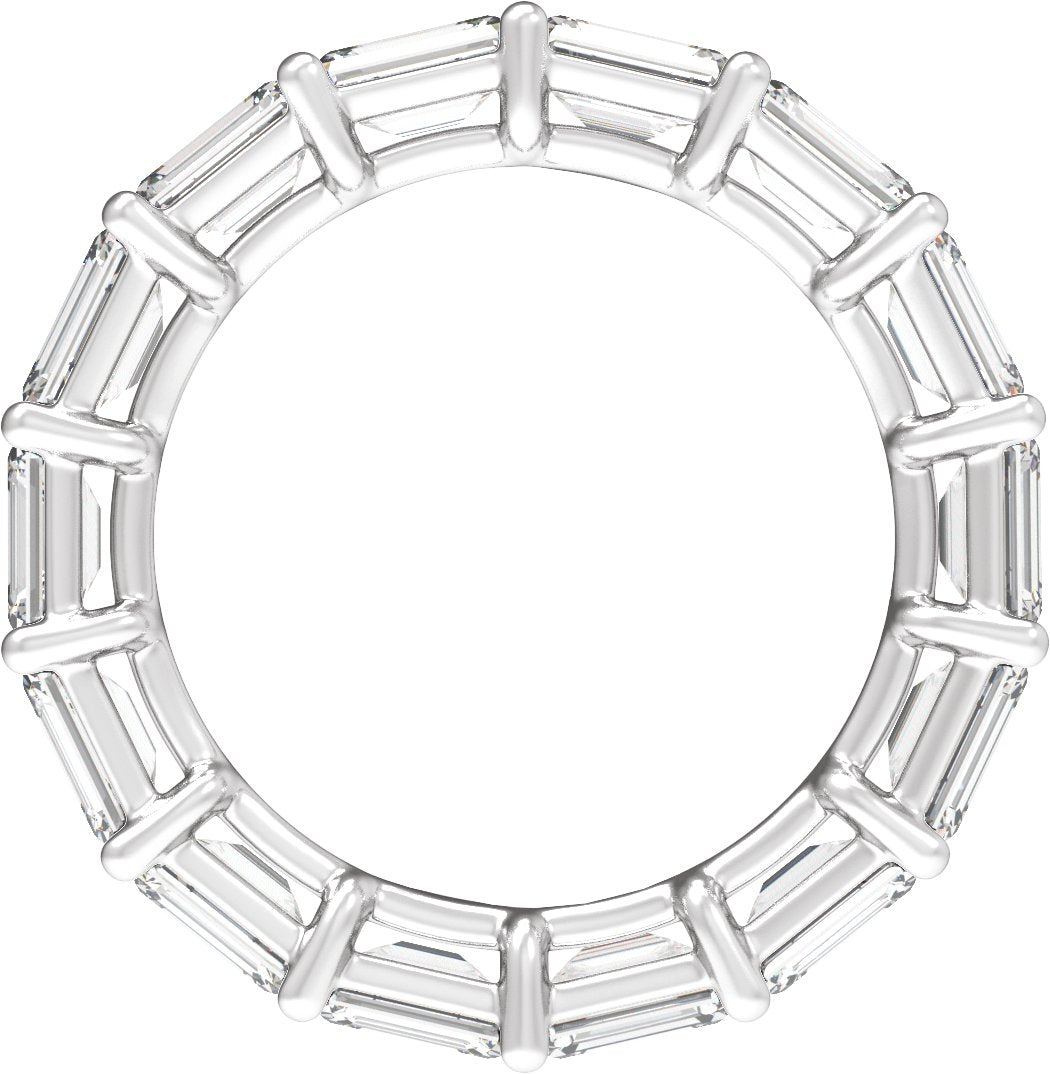 14K White Gold 5 7/8 CTW Lab-Grown Diamond Low Profile Eternity Band — view 2