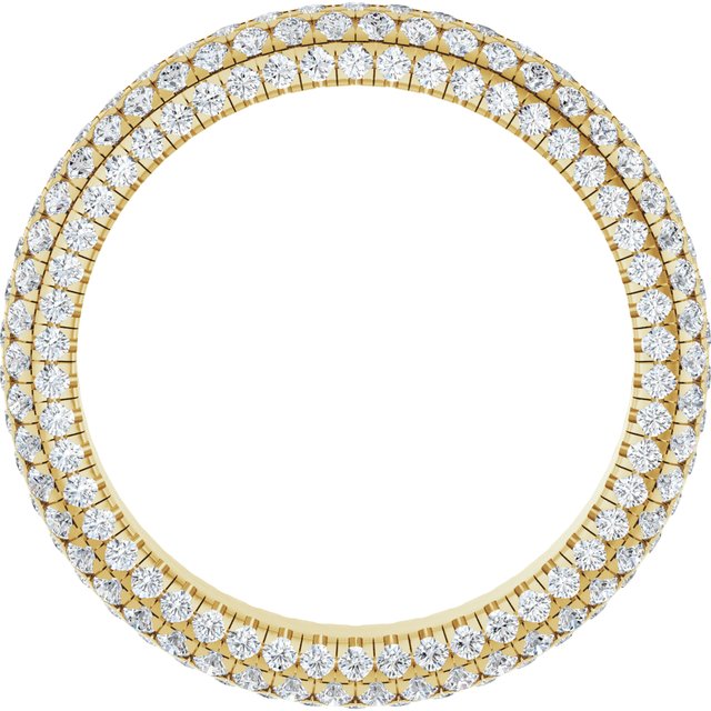 1 3/8 ct Natural Diamond Eternity Band in 14K Yellow Gold — view 2
