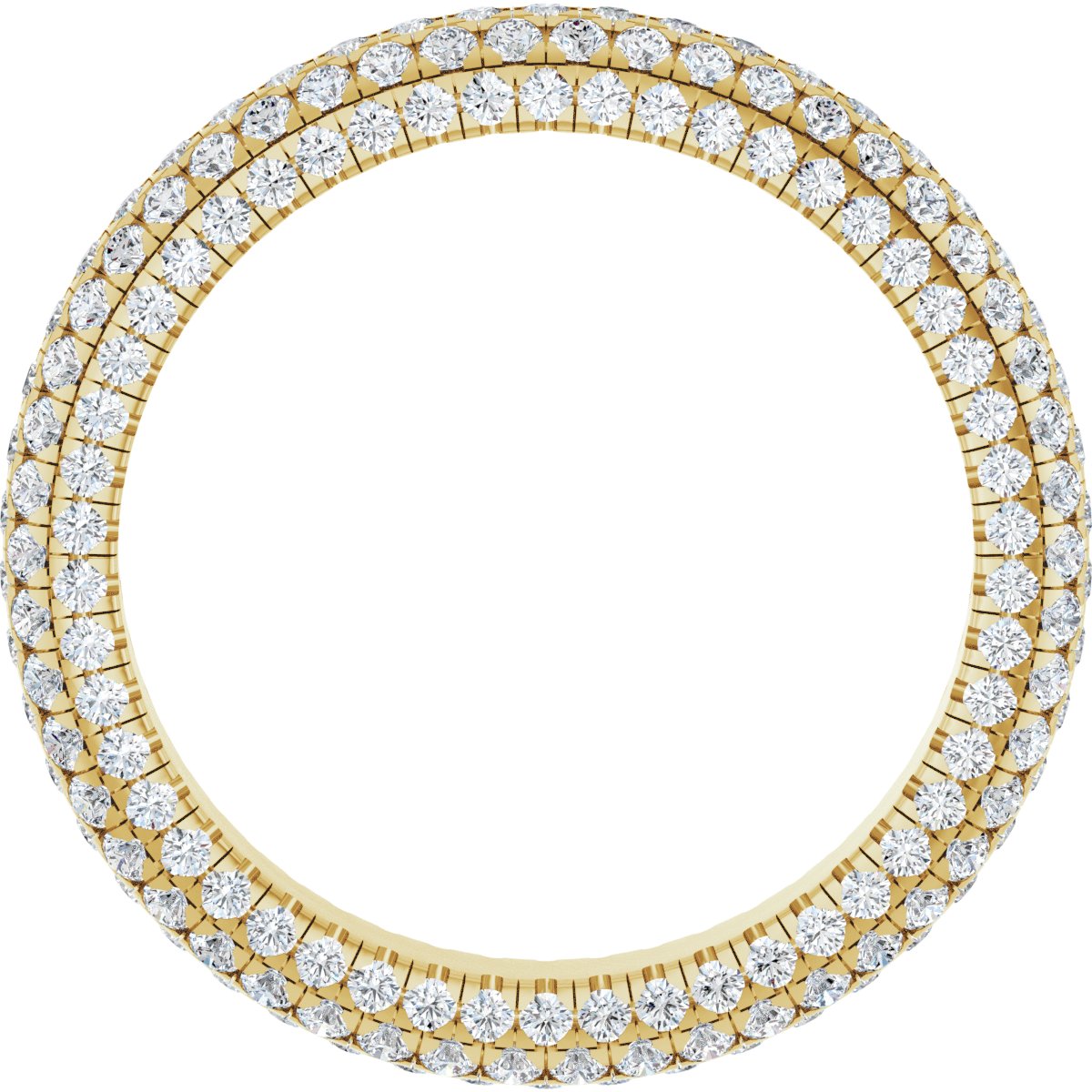 1 3/8 ct Natural Diamond Eternity Band in 14K Yellow Gold — view 2