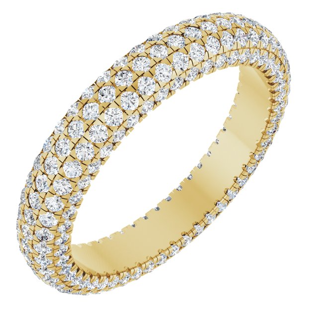 1 3/8 ct Natural Diamond Eternity Band in 14K Yellow Gold