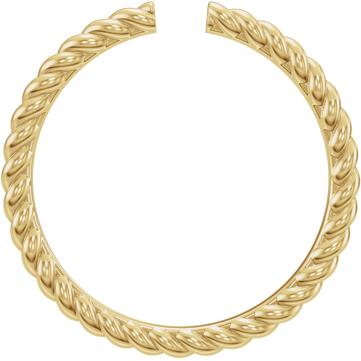 14K Yellow Gold Rope Open Band