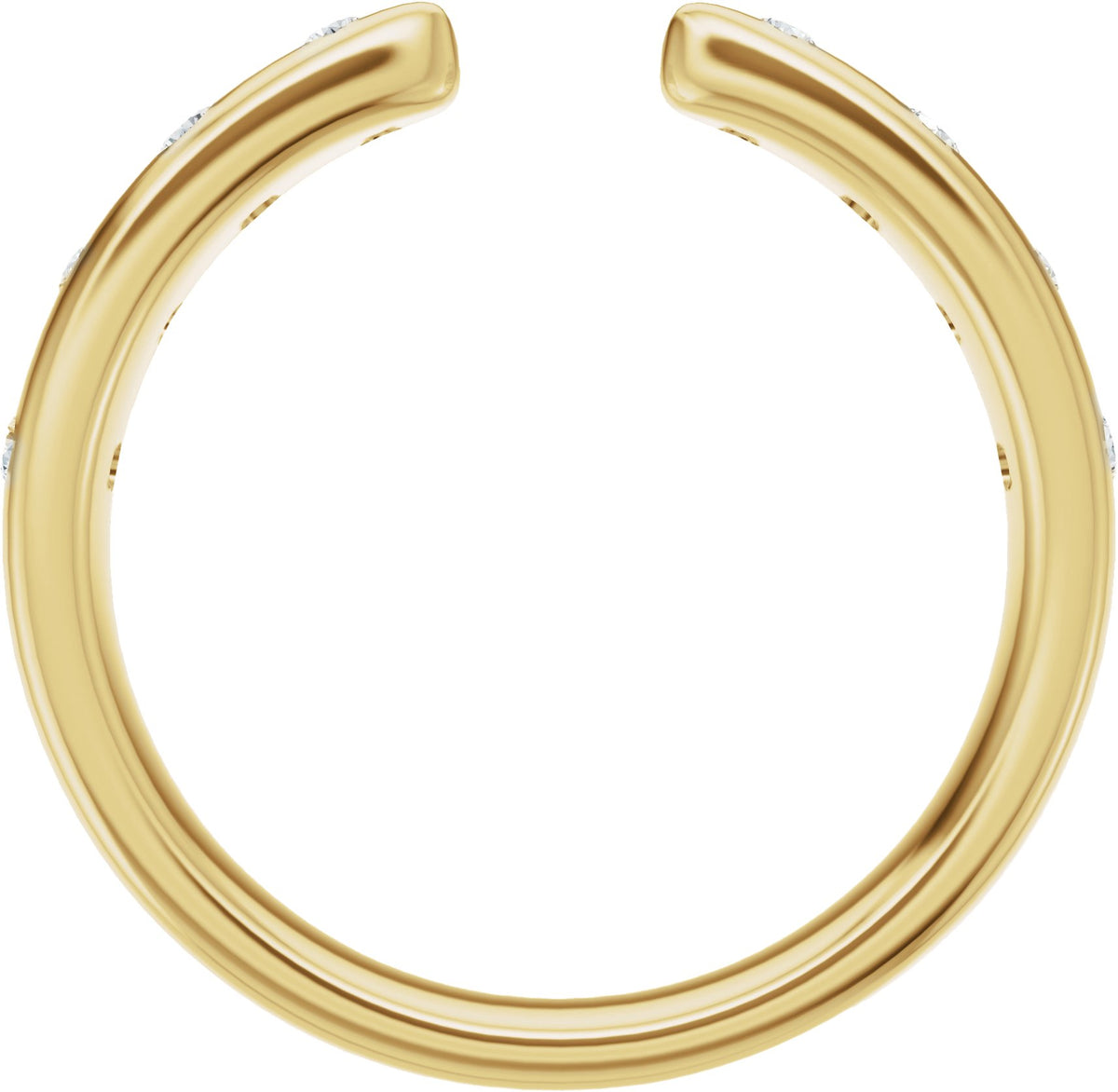 14K Yellow Gold 1/8 CTW Lab-Grown Diamond Open Band