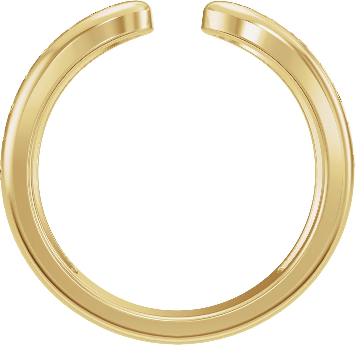14K Yellow Gold 3 mm Nature-Inspired Open Band