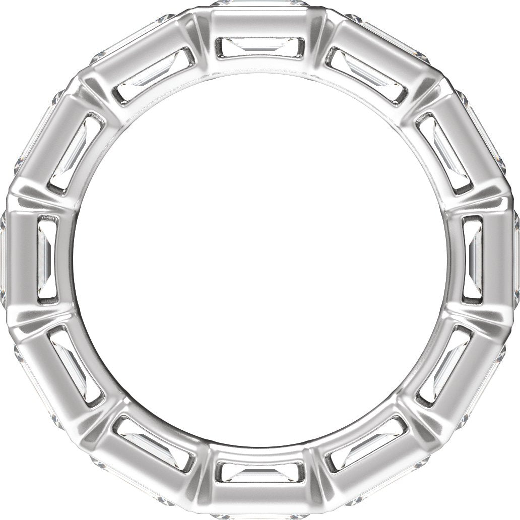 14K White Gold 5 CTW Lab-Grown Diamond Low Profile Eternity Band — view 2