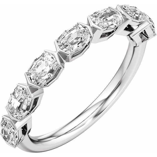 9/10 ct Lab-Grown Diamond Anniversary Band in 14K White Gold