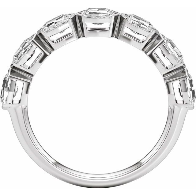 9/10 ct Lab-Grown Diamond Anniversary Band in 14K White Gold — view 2