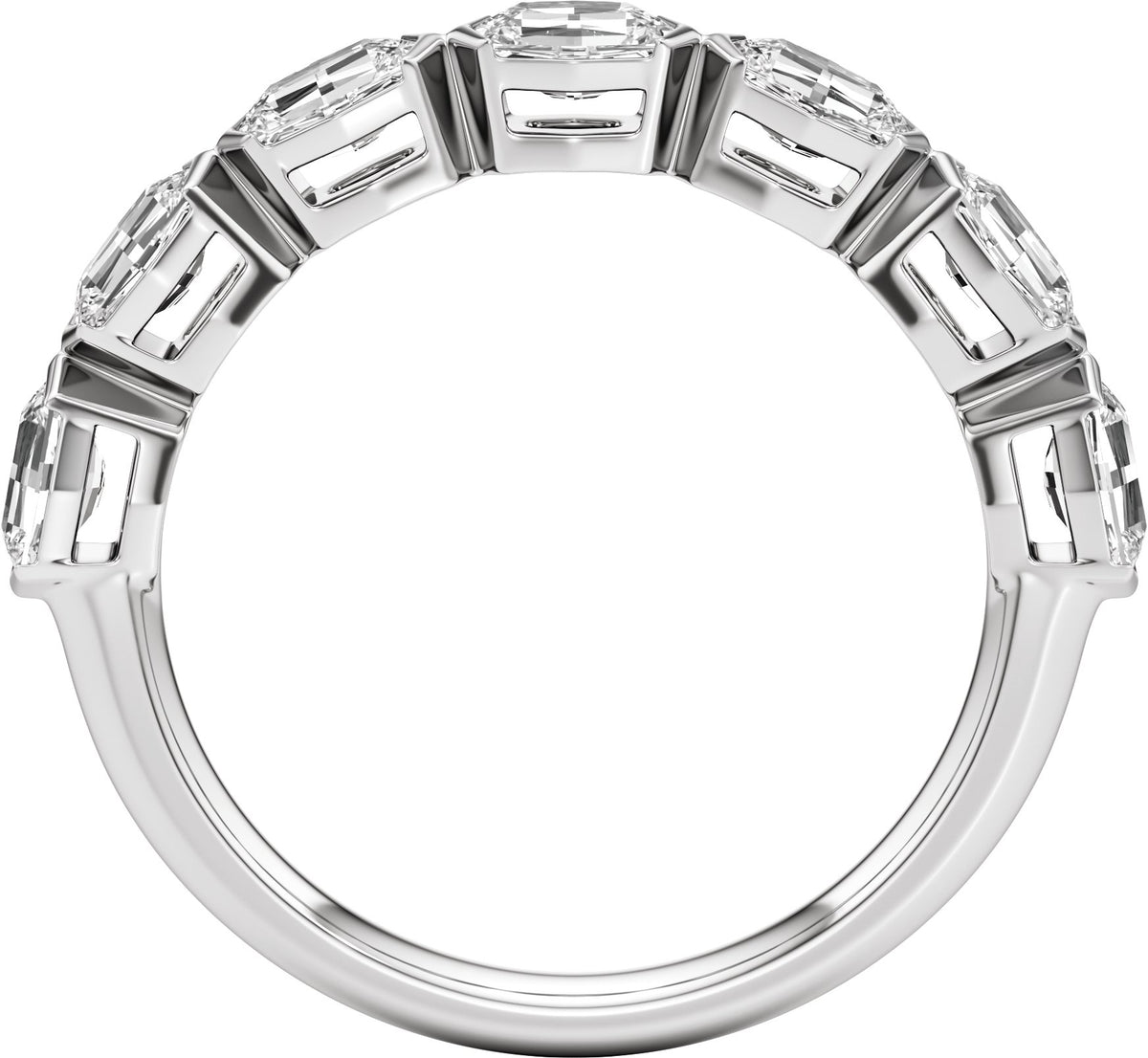 9/10 ct Lab-Grown Diamond Anniversary Band in 14K White Gold — view 2