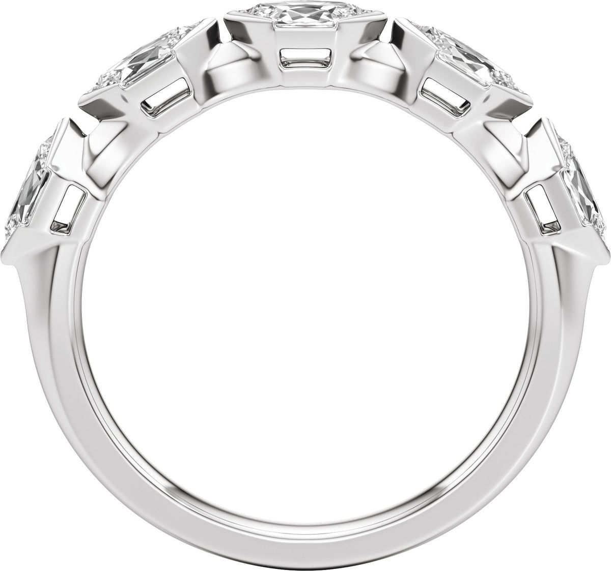 14K White Gold 3/4 CTW Lab-Grown Diamond Anniversary Band — view 2