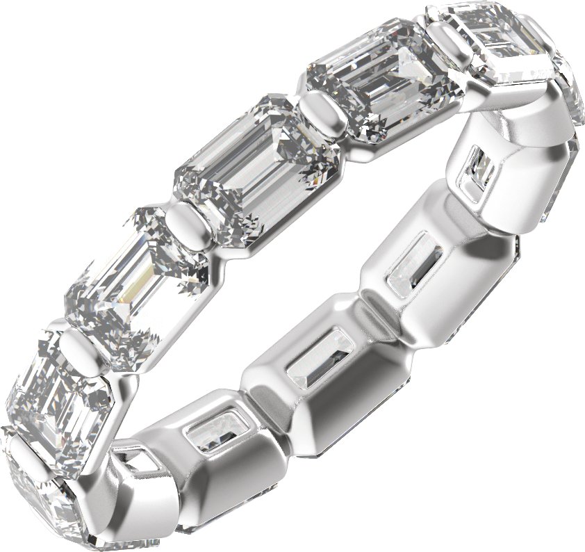 14K White Gold 5 CTW Lab-Grown Diamond Low Profile Eternity Band Size 7