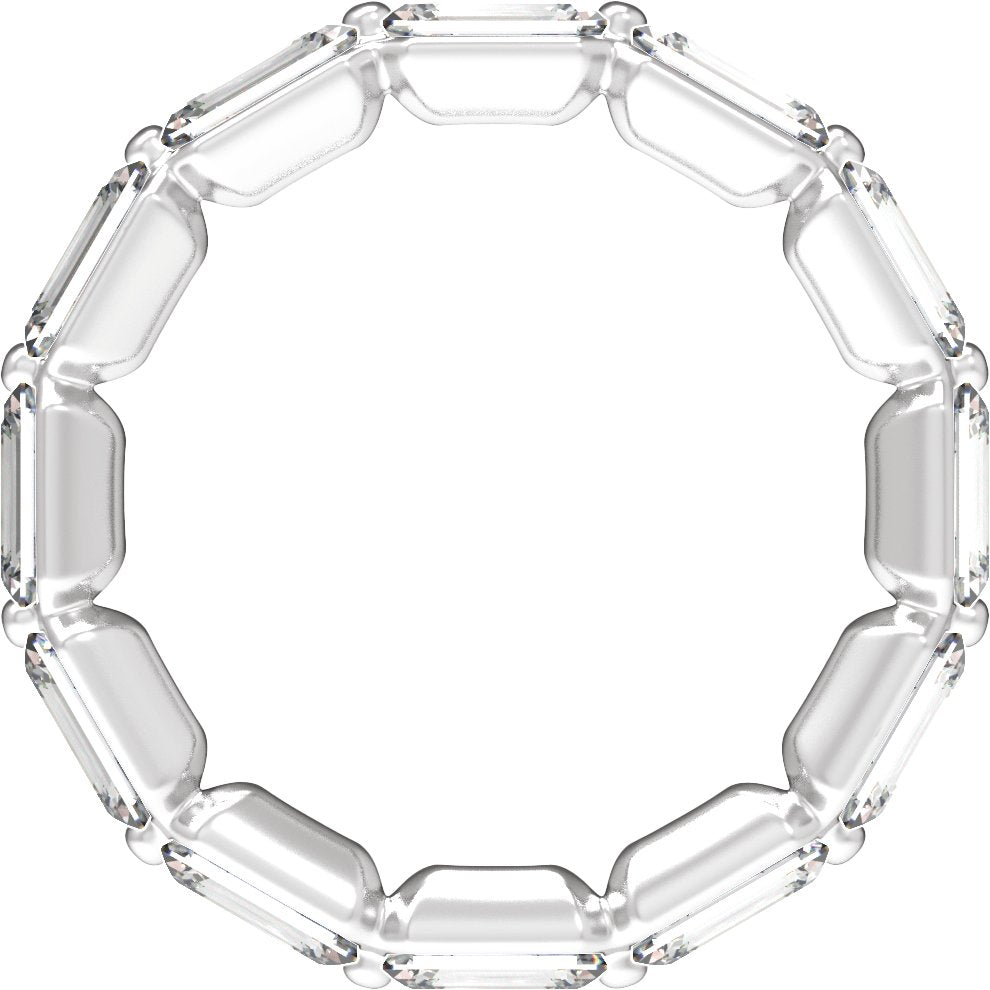 14K White Gold 5 CTW Lab-Grown Diamond Low Profile Eternity Band — view 2
