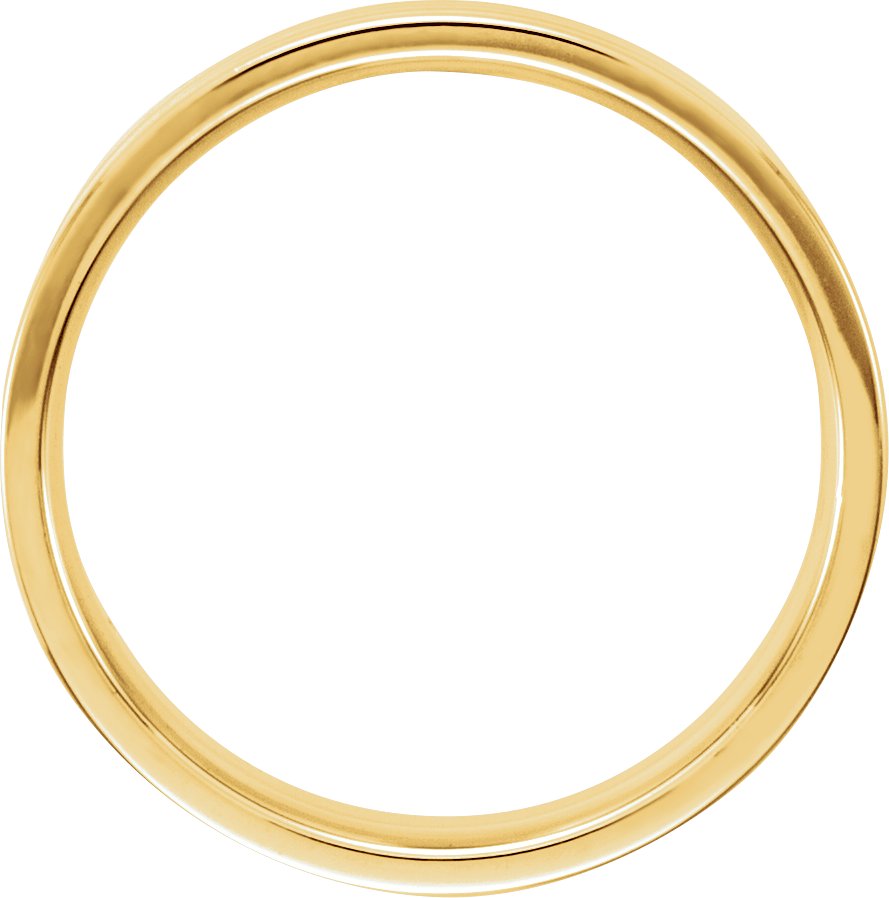 14K Yellow Gold 6 mm Ridged Band with Milgrain