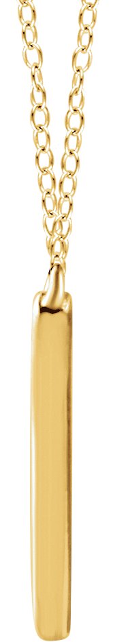 14K Yellow Gold V 16-18" Necklace