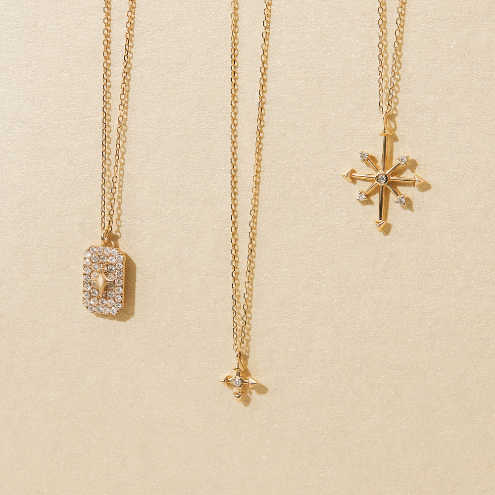 
                  
                    CANDIE | Diamond Octagram Star Necklace
                  
                