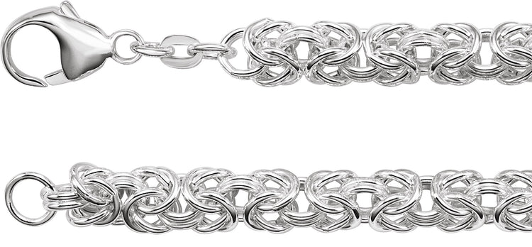 Sterling Silver 6 mm Byzantine 7